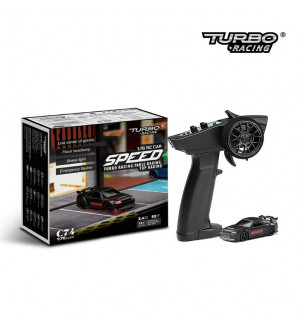 TURBO RACING Micro voiture noir 1/76 TB-C74