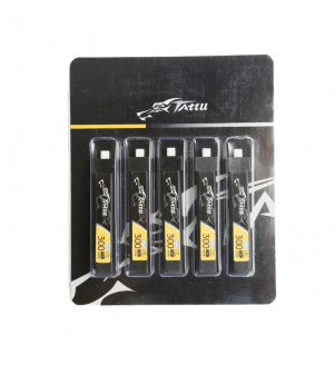 TATTU Pack de 5 batteries Lipo HV 1S 300mAh 75C BT 2.0 TAA3001S75BT2
