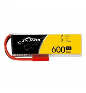 TATTU Batterie lipo 600mAh 1S 3.7V 30C TAA6001S30JS1