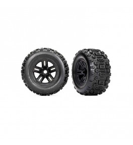 TRAXXAS Pneus Sledshammer montés sur jantes noires 3.8 (la paire) 967