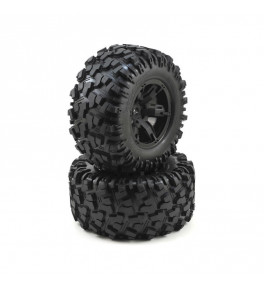 TRAXXAS Pneus Maxx AT X-MAXX montés sur jantes noires (la paire) 7772