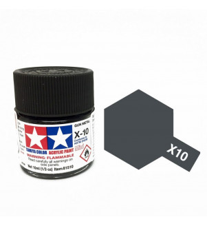 Peinture Tamiya X-10 Gun Metal Brilliant 10ml