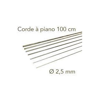ALBION Cordes à piano 2.5 mm x 1 m x 3  PW7XM