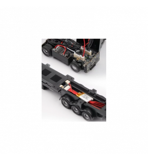 TURBO RACING CAMION AVEC REMORQUE 1/76EME NOIR TB-C50-BK