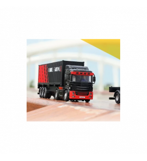 TURBO RACING CAMION AVEC REMORQUE 1/76EME NOIR TB-C50-BK