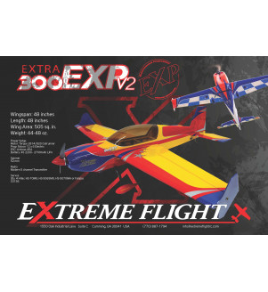 "EXTREME FLIGHT EXTRA 300 V2 48"" JAUNE/ROUGE/BLEU"
