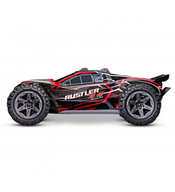 TRAXXAS RUSTLER 4X4 BRUSHLESS BL-2S ROUGE TRX-67164-4-R