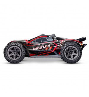 TRAXXAS RUSTLER 4X4 BRUSHLESS BL-2S ROUGE TRX-67164-4-R 