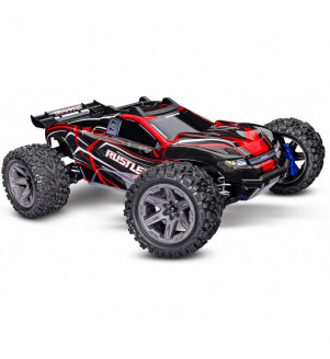 TRAXXAS RUSTLER 4X4 BRUSHLESS BL-2S ROUGE TRX-67164-4-R 