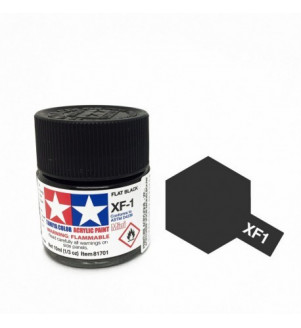 Peinture Tamiya X-F1 Noir mat  10ml