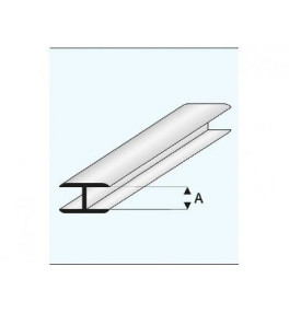 MAQUETT - Profil styrène connexion à plat 2.00mmx33cm 450-53/3