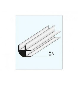 MAQUETT - Profil styrène connexion en L 2.00mmx33cm 449-53/3