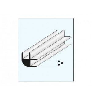 MAQUETT - Profil styrène connexion en L 1.00mmx33cm 449-51/3