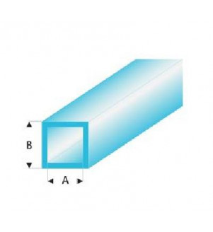 MAQUETT - Tube carré styrène bleu 5.00x6.00mmx33cm 437-59/3