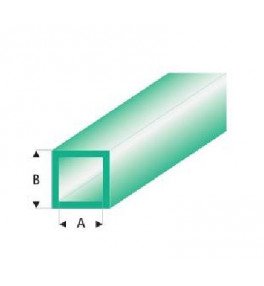 MAQUETT - Tube carré styrène vert 5.00x6.00mmx33cm 436-59/3