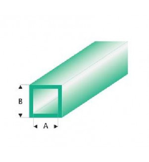 MAQUETT - Tube carré styrène vert 5.00x6.00mmx33cm 436-59/3