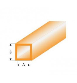 MAQUETT - Tube carré styrène orange 4.00x5.00mmx33cm 433-59/3