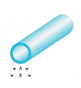 MAQUETT - Tube styrène bleu transparent 5.00x6.00mmx33cm 429-59/3