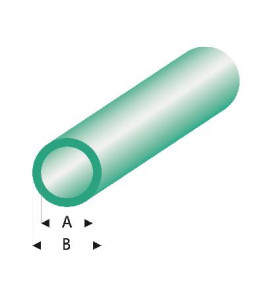 MAQUETT - Tube styrène vert transparent 5.00x6.00mmx33cm 428-59/3