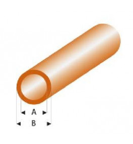 MAQUETT - Tube styrène brun transparent 5.00x6.00mmx33cm 427-59/3