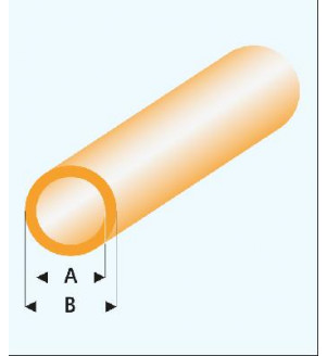 MAQUETT - Tube styrène orange transparent 5.00x6.00mmx33cm 425-59/3