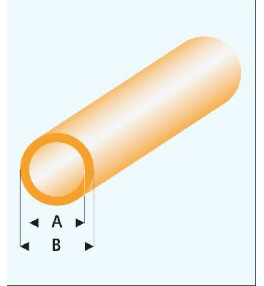 MAQUETT - Tube styrène orange transparent 4.00x5.00mmx33cm 425-57/3