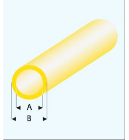 MAQUETT - Tube styrène jaune transparent 5.00x6.00mmx33cm 424-59/3