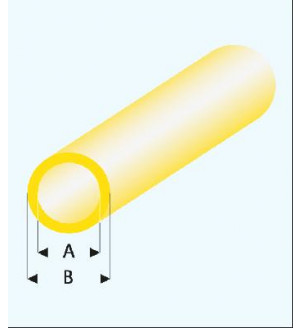 MAQUETT - Tube styrène jaune transparent 5.00x6.00mmx33cm 424-59/3