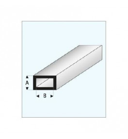 MAQUETT - Tube rectangulaire styrène 3.00x6.00mmx33cm 421-52/3