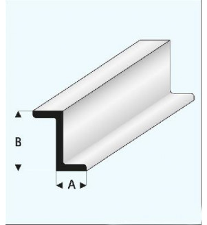 MAQUETT - Profilé styrène en Z 4.00x8.00mmx33cm 418-55/3