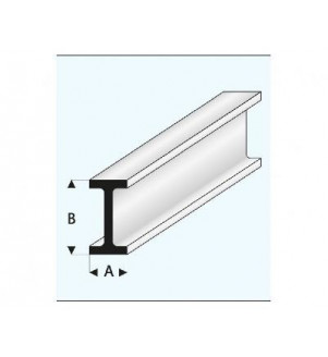 MAQUETT - Profilé en I styrène 5.00x10.00mmx33cm 414-57/3