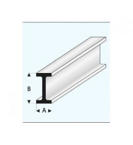 MAQUETT - Profilé en I styrène 1.25x2.50mmx33cm 414-49/3