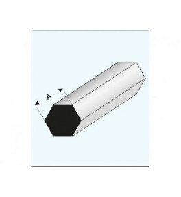 MAQUETT - Profilé hexagonal styrène 6.00mmx33cm 406-56/3