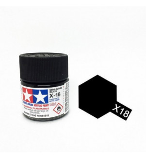 Peinture Tamiya X-18 Noir Satiné Brillant 10ml