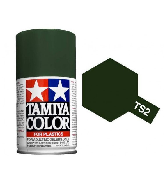 Bombe Peinture Tamiya  TS-2 Vert foncé mat 100ml