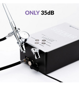 GAAHLERI COFFRET AEROGRAPHE CS-36 + COMPRESSEUR SERENAIR GTS-06 42939