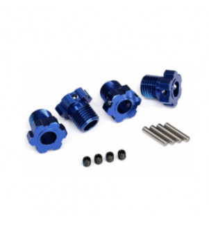 TRAXXAS HEXAGONES DE ROUES ANODIDES BLEU 8654