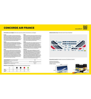 HELLER MAQUETTE AVEC STARTER KIT CONCORDE AIR FRANCE 1/125 56445 V2