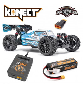HOBBYTECH NXT EVO RR 2.0 BRUSHLESS  BLEU AVEC BATTERIE 4S ET CHARGEUR