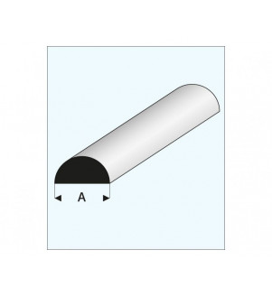 MAQUETT - Baguette demi-ronde styrène 3.00mmx100cm 401-56/1M