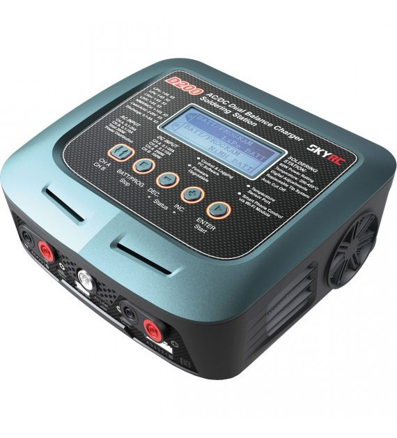 SKYRC Chargeur D200 1-6S 2x100W 12V/220V + fer à souder SKYRC