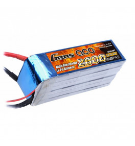 GENS ACE Batterie Lipo 6S 2600mAh 45C b-45c-2600-6s1p