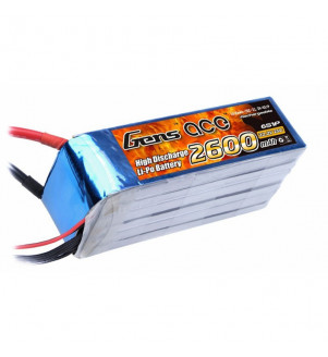 GENS ACE Batterie Lipo 6S 2600mAh 45C b-45c-2600-6s1p