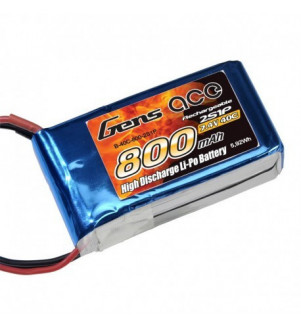 GENS ACE Batterie Lipo 2S 800mAh 40C B-40C-800-2S1P