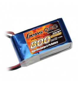 GENS ACE Batterie Lipo 3S 800mAh 40C B-40C-800-3S1P