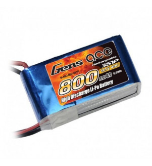 GENS ACE Batterie Lipo 3S 800mAh 40C B-40C-800-3S1P