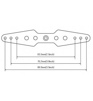 SECRAFT Palonnier alu double Futaba 3,5'' M3