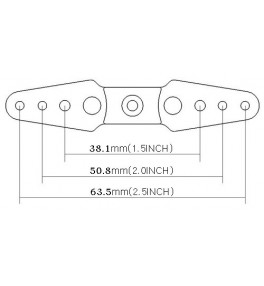 """""""""""""""SECRAFT Palonnier alu double Futaba 2.5"""""""""""""""