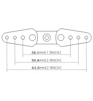 """""""""""""""SECRAFT Palonnier alu double Futaba 2.5"""""""""""""""