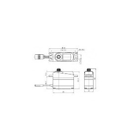 SAVOX Servo (7.4v-8kg-0.095s) High voltage SV-1250MG+